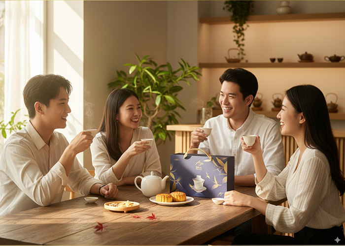 年輕人圍坐喝茶
