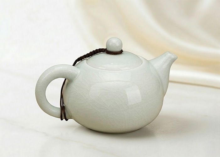 茶具推薦｜茶境汝窯冰裂壺｜溫潤開片陶瓷茶壺｜入門日常品茶器具，母親節父親節茶禮