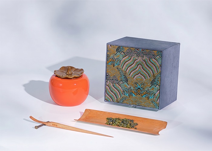中秋特色款式｜好柿發生精裝盒｜柿子造型密封茶葉罐｜精緻茶倉禮盒