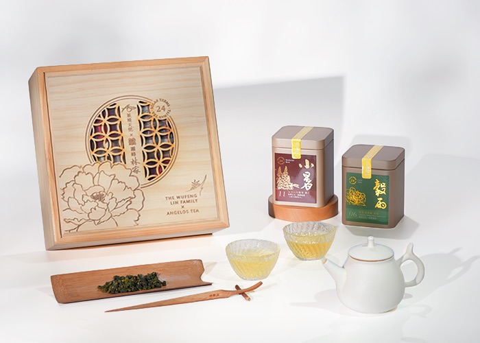 中秋禮盒推薦｜W03霧峰林家聯名木盒－台灣經典茶禮｜企業客製工藝禮盒｜台灣高山茶款