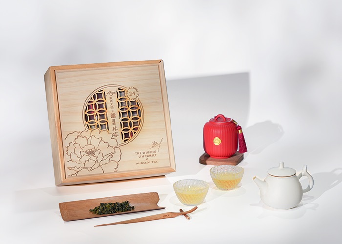 中秋禮盒推薦｜W01霧峰林家聯名木盒－頂級滿福茶宴｜企業客製工藝禮盒｜頂級茶款