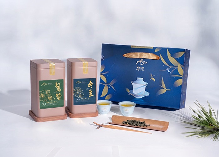 中秋公益禮盒｜浮杯滿意大茶對杯組Ａ｜馬年禮盒｜企業客製、ESG永續公益好禮｜凍頂＋紅茶雙茶葉組合
